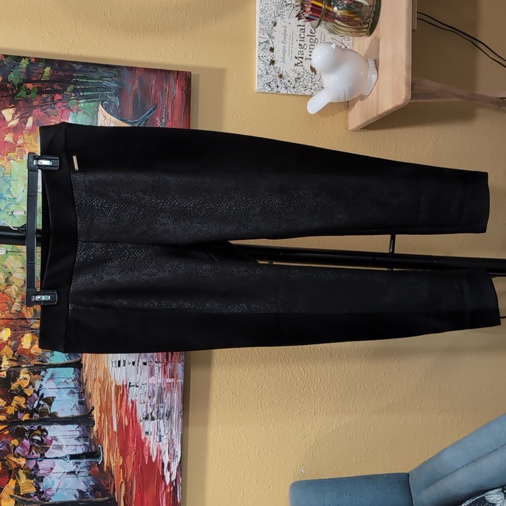 MARC NEW YORK BLACK 1X FAUX SNAKESKIN / SUEDE PANTS